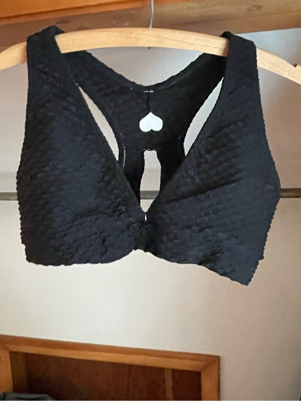 Booty by Brabants Black Textured Racerback Bralette